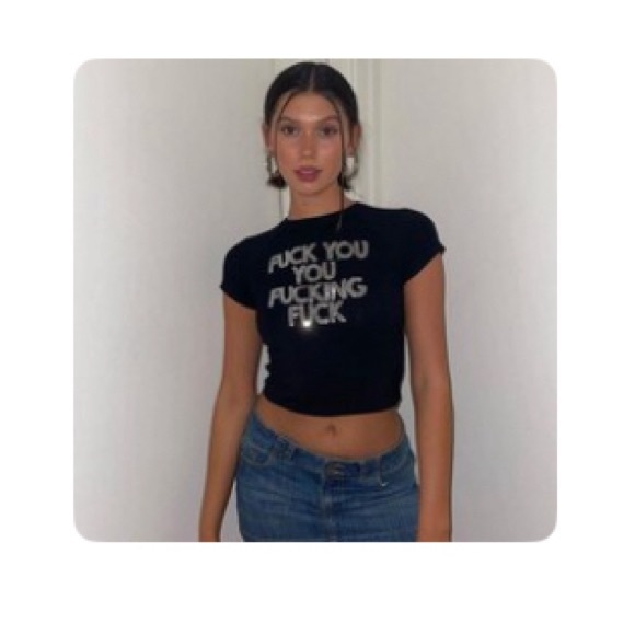 offensive baby tee. Only worn once to a darty - Picture 1 of 2
